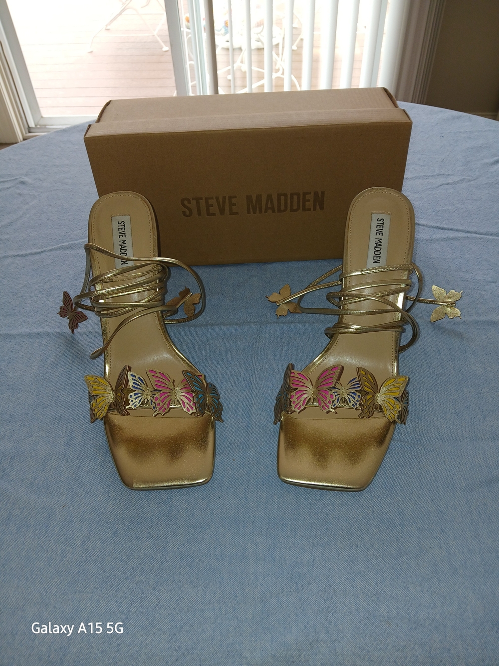Steve Madden Gold Butterfly Strappy Sandals - Metallic Gold